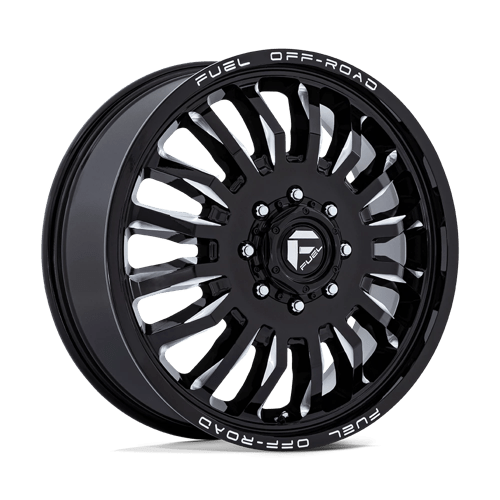 FUEL 1PC D868 ARC DUALLY 22X8.25 104 8X165.1 GLOSS BLACK MILLED