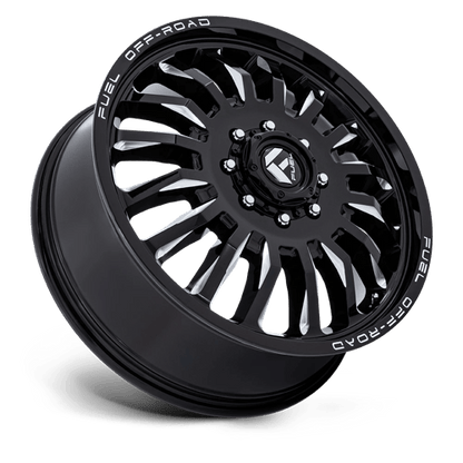 FUEL 1PC D868 ARC DUALLY 20X8.25 104 8X165.1 GLOSS BLACK MILLED