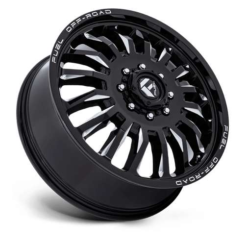 FUEL 1PC D868 ARC DUALLY 22X8.25 104 8X165.1 GLOSS BLACK MILLED