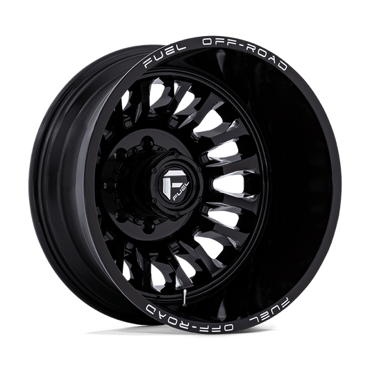 FUEL 1PC D868 ARC DUALLY 22x8.25 -227 8x210 GLOSS BLACK MILLED