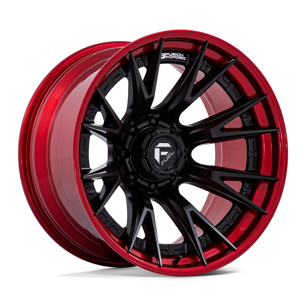 FUEL 1PC FC402 CATALYST 20x10 -18 8x170 MATTE BLACK W/ CANDY RED LIP