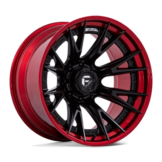 FUEL 1PC FC402 CATALYST 20x10 -18 8x170 MATTE BLACK W/ CANDY RED LIP