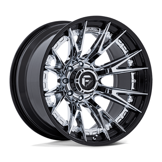 Fuel 1Pc FC402 CATALYST - 20x10 -18mm 8x170 CHROME W/ GLOSS BLACK LIP Wheel | FC402PB20108718N