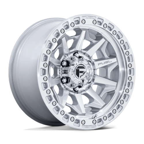 FUEL 1PC D883 COVERT 20X9 1 6X135 SILVER W/ MACHINED FACE