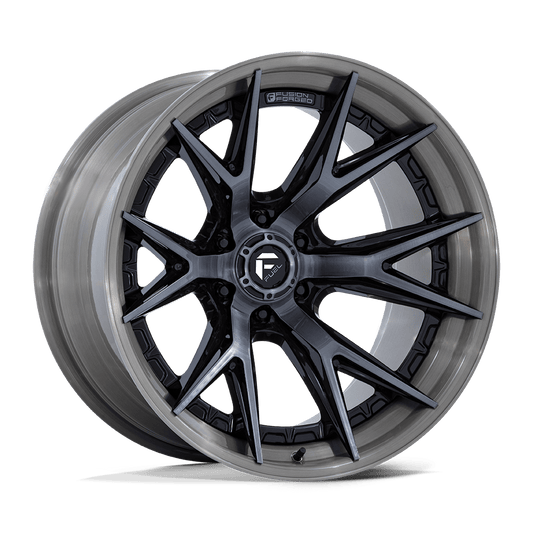 FUEL 1PC FC402 CATALYST 20x9 20 6x139.7 GLOSS BLACK BRUSHED DARK TINT