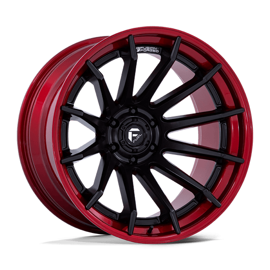 FUEL 1PC FC403 BURN 20x9 1 6x139.7 MATTE BLACK W/ CANDY RED LIP