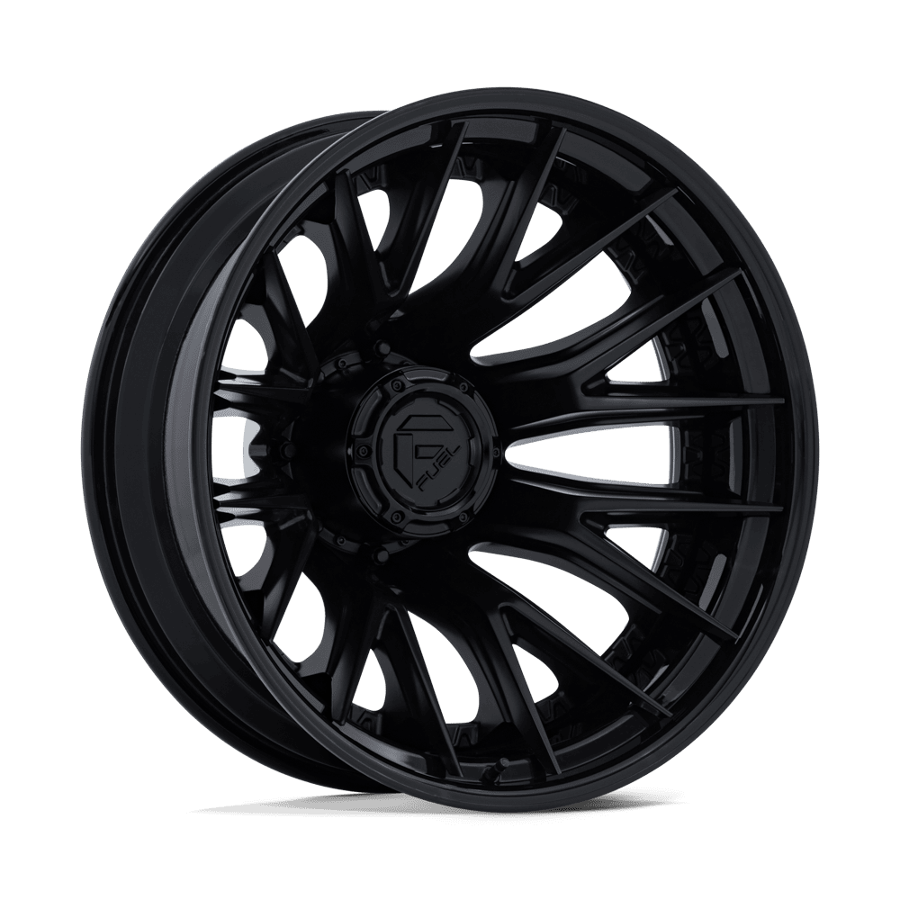 Fuel 1Pc D406 CATALYST DUALLY - 20x8.25 -221mm 8x210 MATTE BLACK W/ GLOSS BLACK LIP Wheel | D40620829335