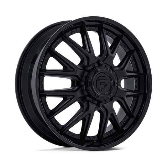 Fuel 1Pc D406 CATALYST DUALLY - 22x8.25 105mm 8x210 MATTE BLACK W/ GLOSS BLACK LIP Wheel | D406228293