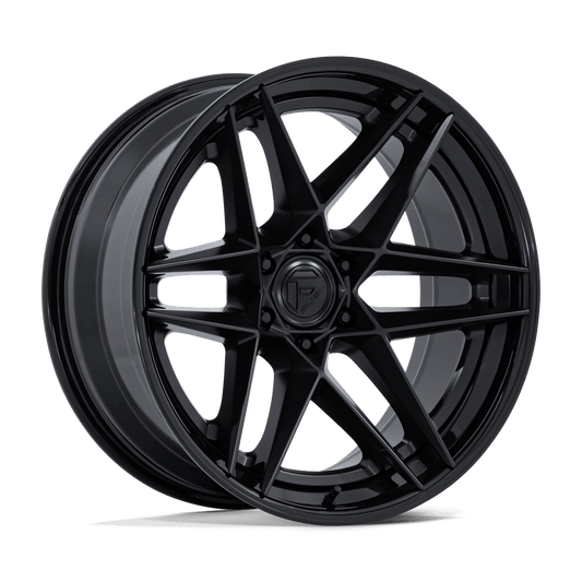 Fuel 1Pc FC408 FLIGHT - 22x10 -18mm 6x139.7 MATTE BLACK W/ GLOSS BLACK LIP Wheel | FC408MB22106818N