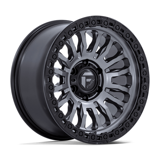 FUEL 1PC FC857 RINCON 20x10 -18 8x180 MATTE GUNMETAL W/ M-BLACK LIP