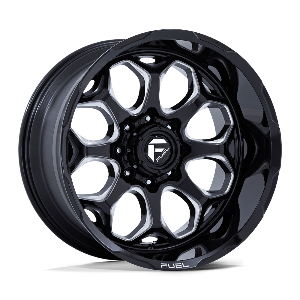 FUEL 1PC FC862 SCEPTER 22x10 -18 6x139.7 GLOSS BLACK MILLED