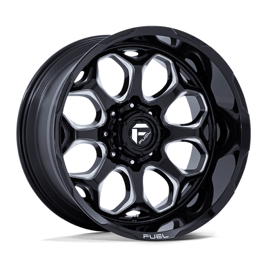 Fuel 1Pc FC862 SCEPTER - 20x10 -18mm 8x180 GLOSS BLACK MILLED Wheel | FC862BE20108818N