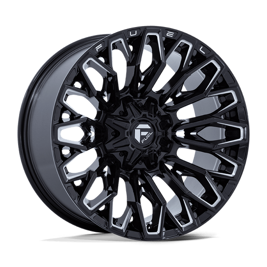 Fuel 1Pc FC865 STRIKE - 22x10 -18mm 8x165.1 GLOSS BLACK MILLED Wheel | FC865BE22108018N