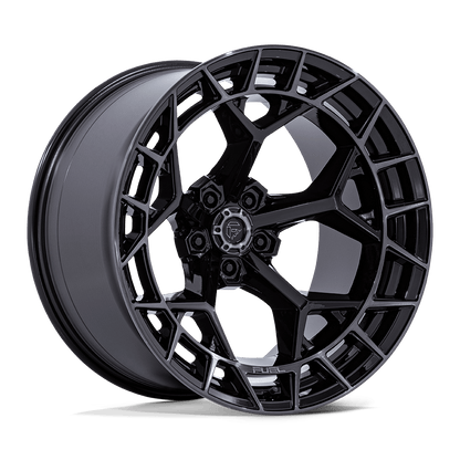 FUEL 1PC FC873 CHARGER 22X12 -44 5X127 GLOSS BLACK BRUSHED DARK TINT