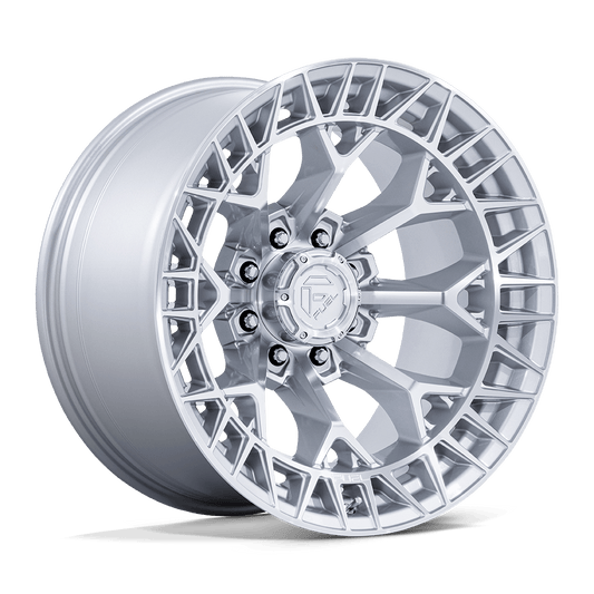 FUEL 1PC FC873 CHARGER 22x12 -44 8x170 GLOSS SILVER W/ MACHINED FACE