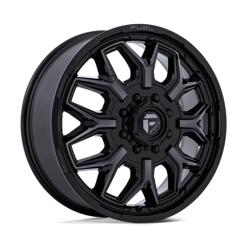 FUEL 1PC D875 FLUX DUALLY 22X8.25 104 8X200 GLOSS BLACK BRUSH FC GRAY DDDT