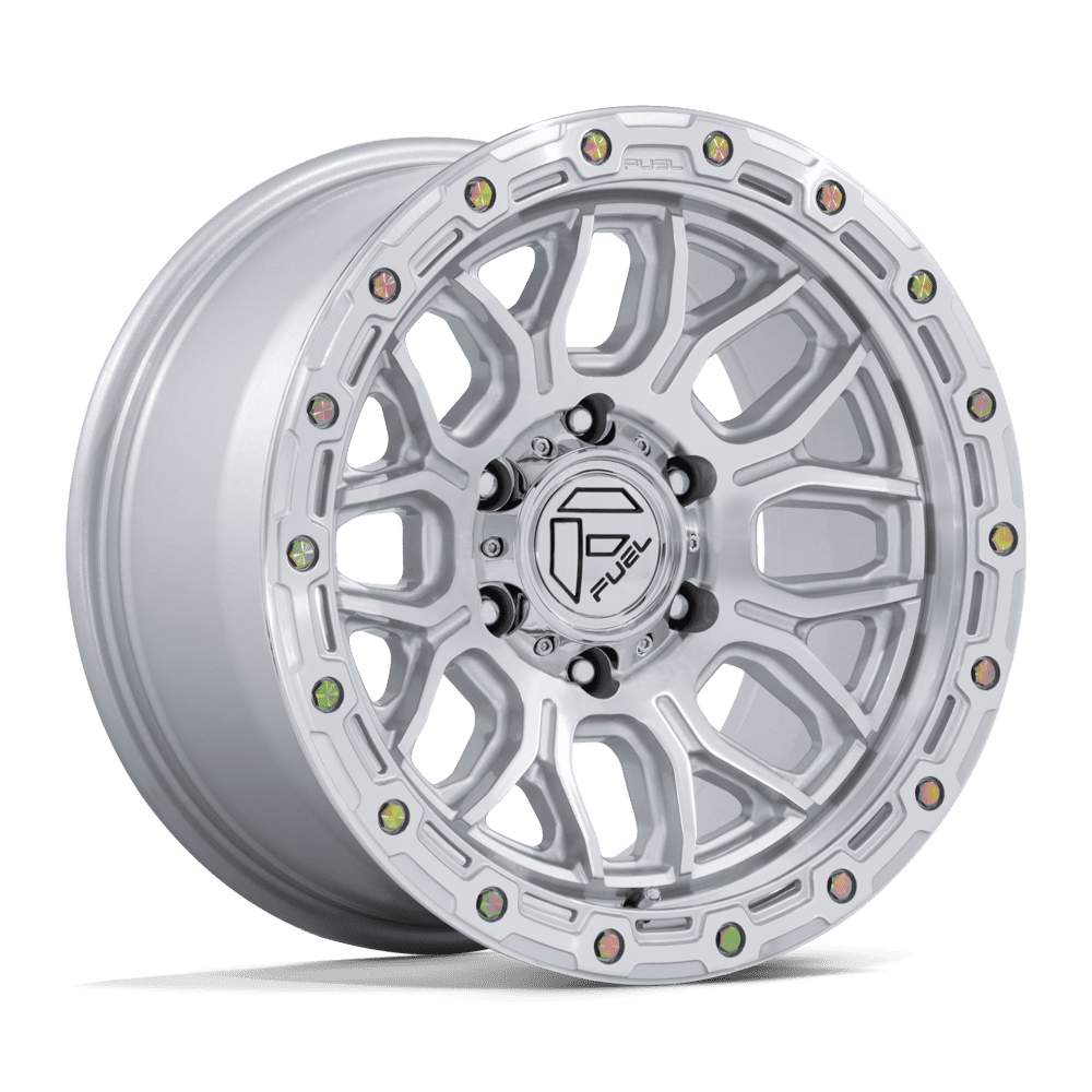 FUEL 1PC FC881 SURGE 20X9 20 8X180 GLOSS SILVER W/ MACHINED FACE