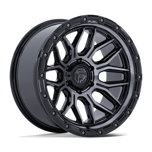 FUEL 1PC FC881 SURGE 17X9 1 6X139.7 GLOSS BLACK MACHINED W/ GTCC