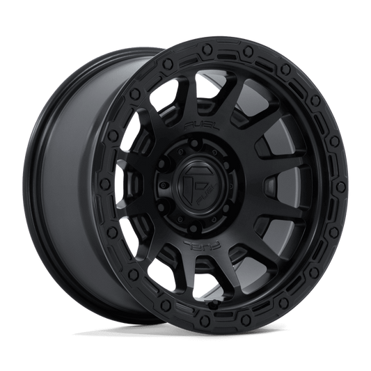 FUEL 1PC FC884 FORTRESS 18x9 20 5x127 MATTE BLACK W/ GLOSS BLACK LIP