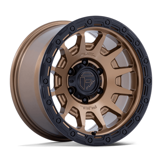 FUEL 1PC FC884 FORTRESS 18x9 20 6x135 MATTE BRONZE W GLOSS BLACK LIP