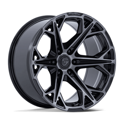 FUEL 1PC FC886 HAMMERHEAD 20X10 -18 6X135 GLOSS BLACK DARK TINTED CLEAR