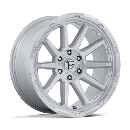 FUEL 1PC FC887 CIRCUIT 17X9 1 6X135 GLOSS SILVER W/ MACHINED FACE
