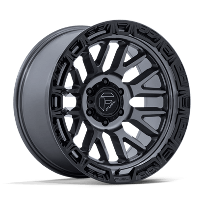 FUEL 1PC FC890 RAIL 20X9 1 6X135 GLOSS GUNMETAL W/ G-BLK LIP