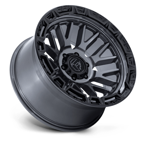 FUEL 1PC FC890 RAIL 20X10 -18 6X139.7 GLOSS GUNMETAL W/ G-BLK LIP