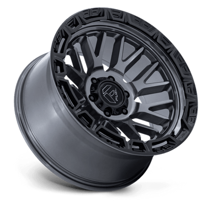 FUEL 1PC FC890 RAIL 20X10 -18 6X139.7 GLOSS GUNMETAL W/ G-BLK LIP