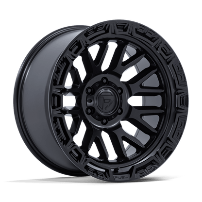 FUEL 1PC FC890 RAIL 17X9 -12 6X139.7 MATTE BLACK W/ GLOSS BLACK LIP