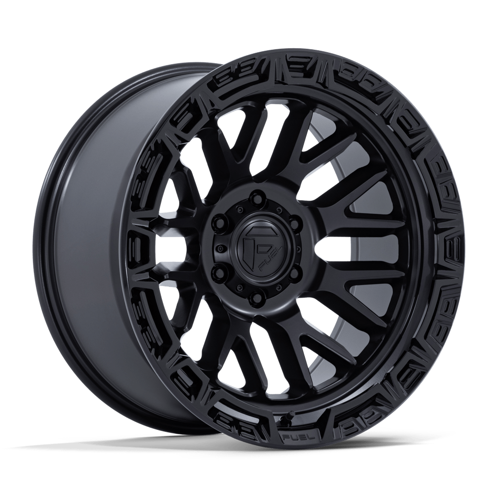 FUEL 1PC FC890 RAIL 20X9 1 5X127 MATTE BLACK W/ GLOSS BLACK LIP