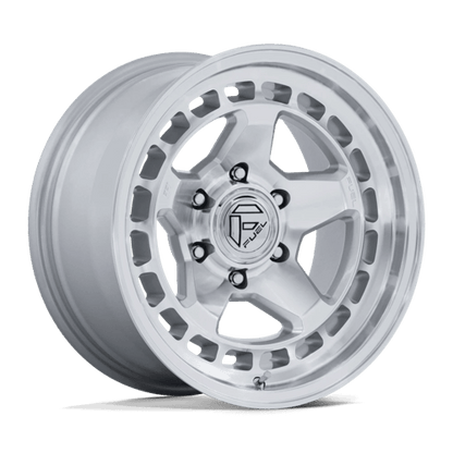 FUEL 1PC FC894 CORE 17X8.5 25 6X139.7 HYPER SILVER W/ MACHINED FACE