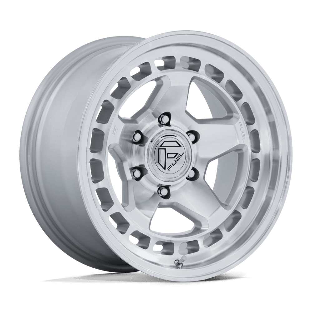 FUEL 1PC FC894 CORE 17X8.5 25 6X120 HYPER SILVER W/ MACHINED FACE