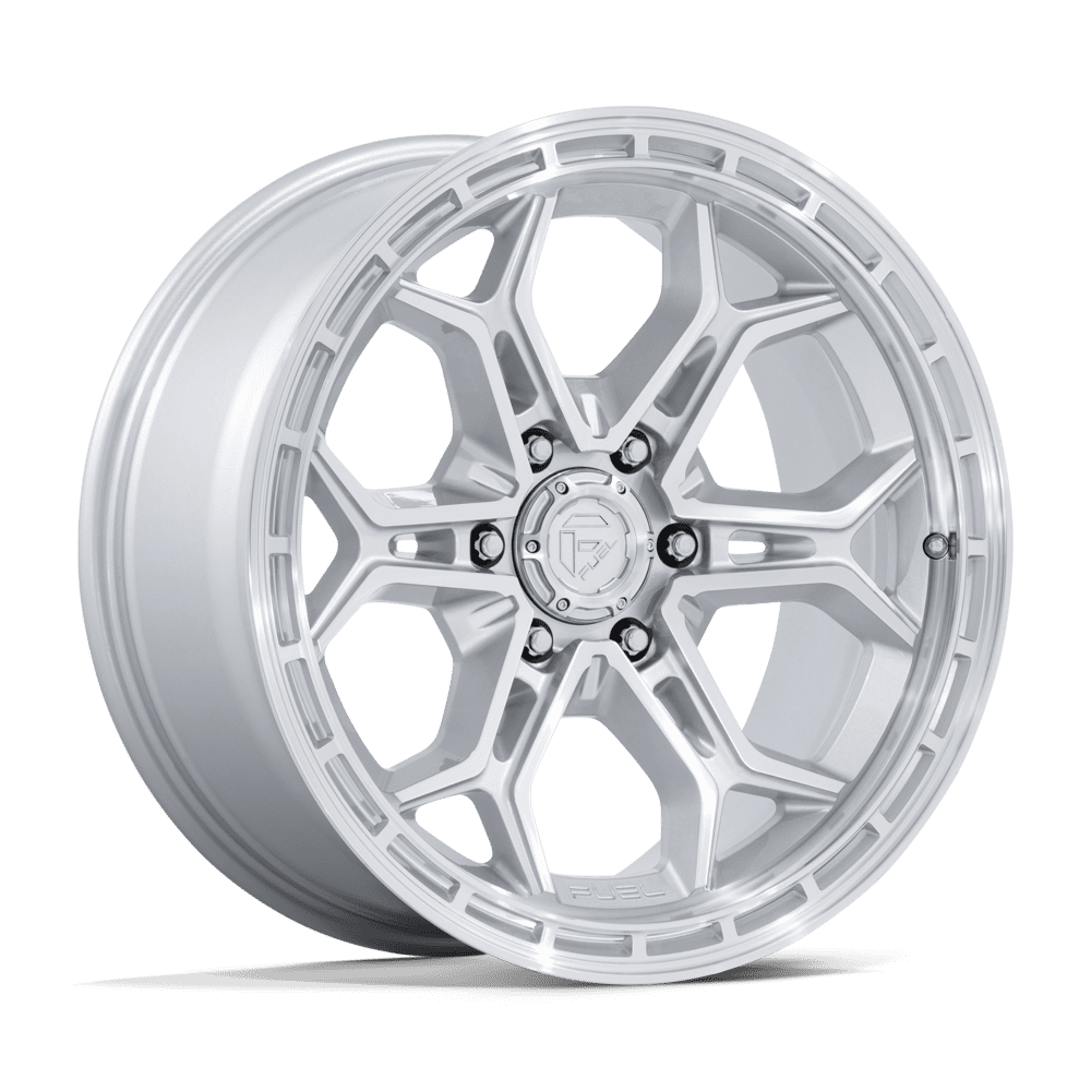 FUEL 1PC FC896 HEATHEN 20X9 1 6X139.7 GLOSS SILVER W/ MACHINED FACE