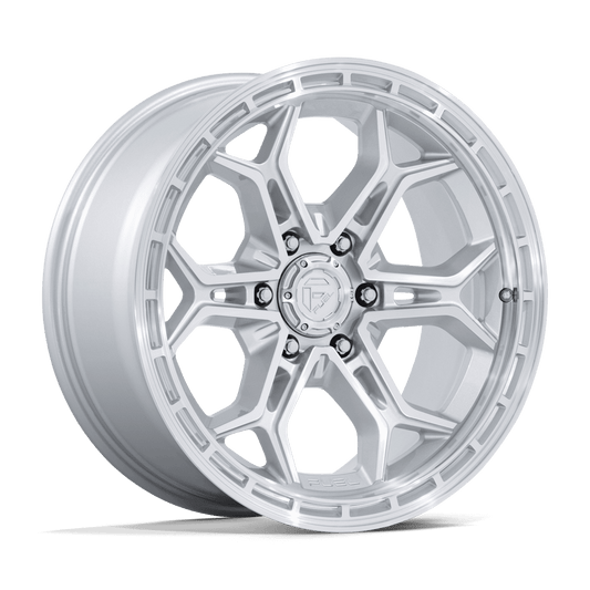 FUEL 1PC FC896 HEATHEN 20X9 1 6X139.7 GLOSS SILVER W/ MACHINED FACE