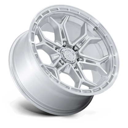 FUEL 1PC FC896 HEATHEN 20X9 1 6X135 GLOSS SILVER W/ MACHINED FACE