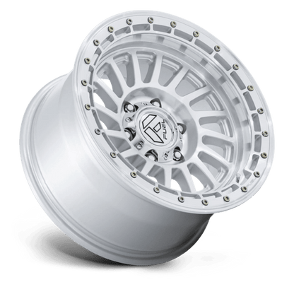 FUEL 1PC FC897 HAVOC 17X9 -12 6X139.7 GLOSS SILVER W/ MACHINED FACE