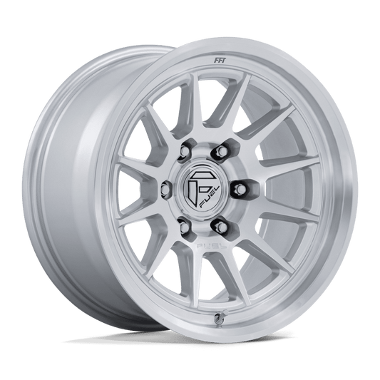 FUEL 1PC FC902 SPUR 17X9 -12 6X135 GLOSS SILVER W/ MACHINED FACE