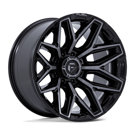 Fuel 1Pc FLUX - 20x9 1mm 8x165.1 GLOSS BLACK BRUSH FC GRAY DDDT Wheel | FC854BT20908001
