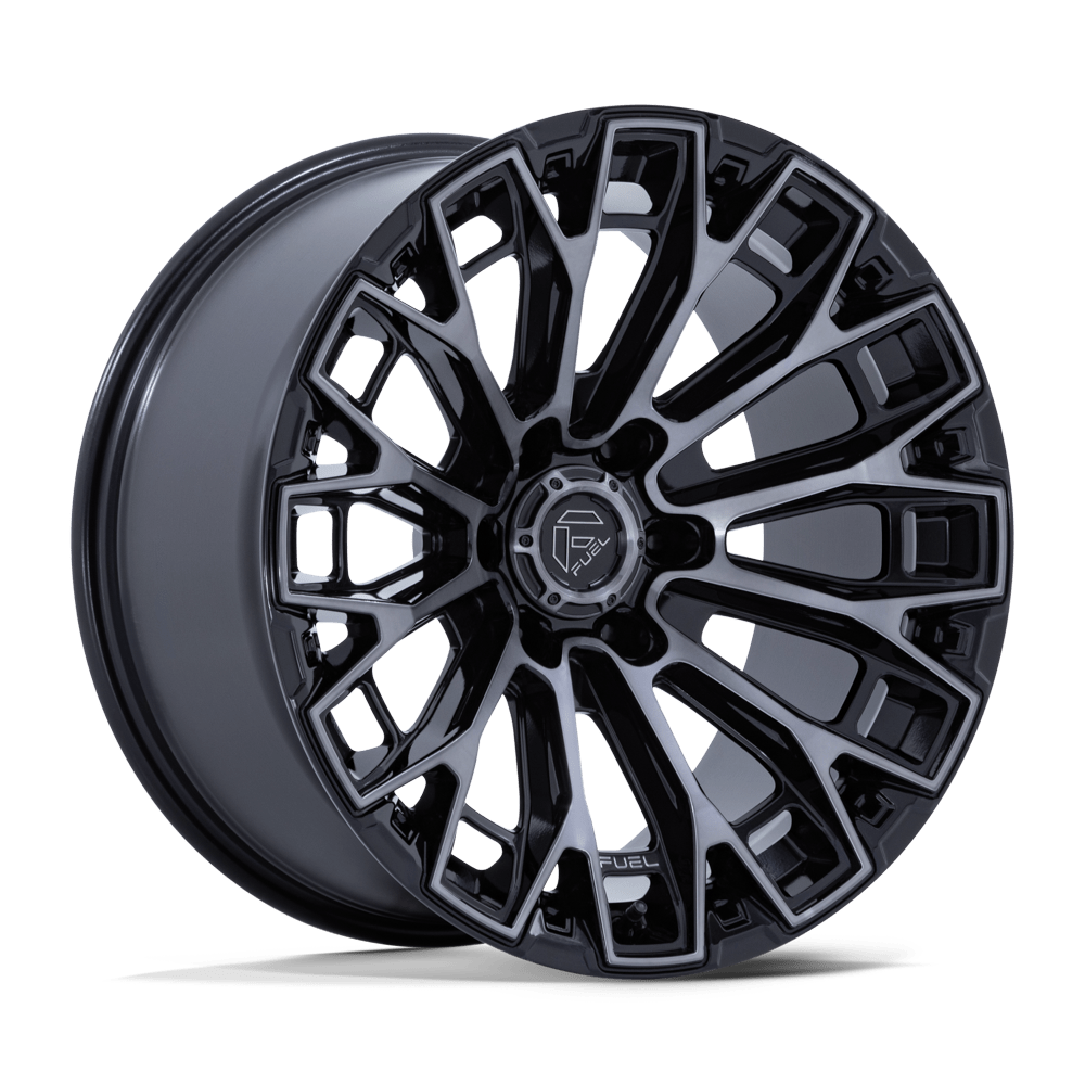 FUEL 1PC FC882 TRAX 17X9 -12 6X139.7 GLOSS BLACK MACHINED FACE DTCC