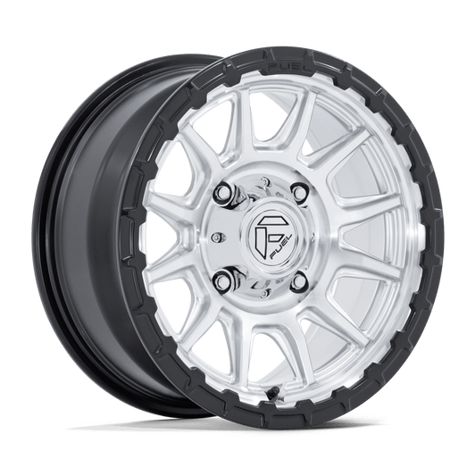 Fuel Utv FV866 PISTON UTV - 15x7 38mm 4x137 HYPER SILVER MACH-FC M-BLK LIP Wheel | FV866SB15704838A