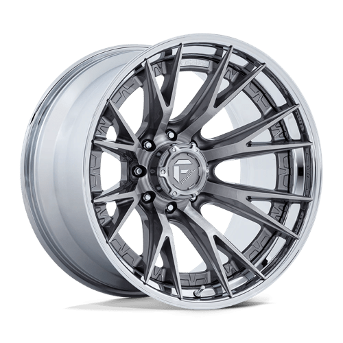 Fuel FC402 CATALYST - 22x10 -18mm 8x170 PLATINUM W/ CHROME LIP Wheel | FC402AP22108718N