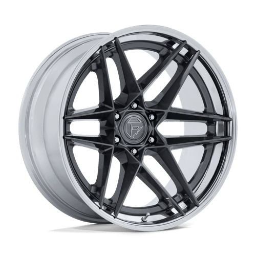 Fuel FC408 FLIGHT - 22x10 -18mm 6x139.7 GLOSS GUNMETAL W/ CHROME LIP Wheel | FC408AP22106818N