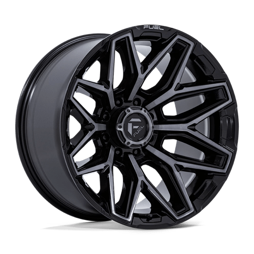 Fuel FLUX - 20x9 1mm 8x170 GLOSS BLACK BRUSH FC GRAY DDDT Wheel | FC854BT20908701