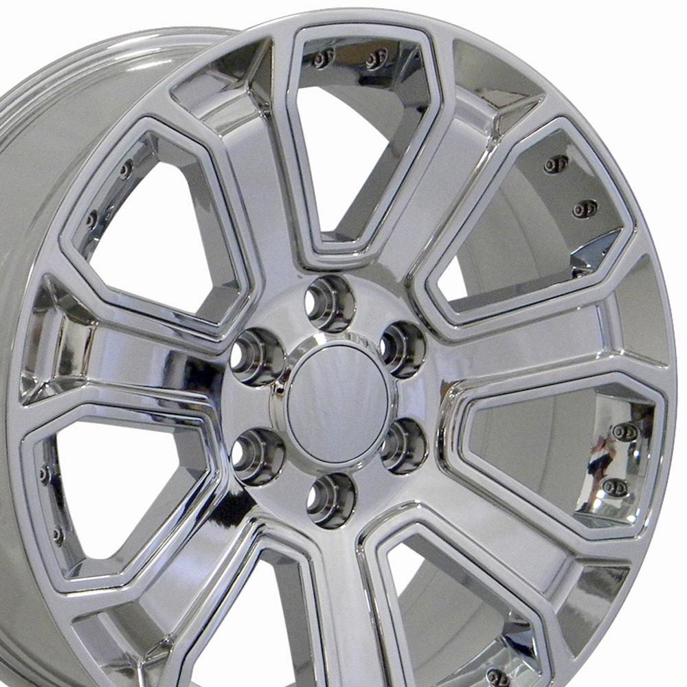 20" Replica Wheel CV93 Fits Chevrolet Silverado 20x8.5 Chrome Wheel