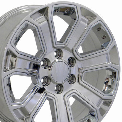 20" Replica Wheel CV93 Fits Chevrolet Silverado 20x8.5 Chrome Wheel