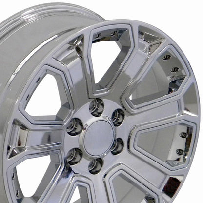 20" Replica Wheel CV93 Fits Chevrolet Silverado 20x8.5 Chrome Wheel
