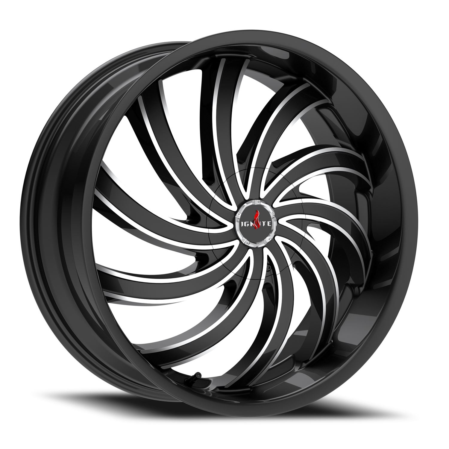 IGNITE G04 FLAME 22X9.5 24MM 6X135/6X139.7 GLOSS BLACK MILLED | G0429560724GBML