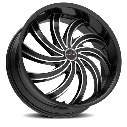 IGNITE G04 FLAME 20X8.5 35MM 5X114.3/5X120 GLOSS BLACK MILLED | G0408550135GBML