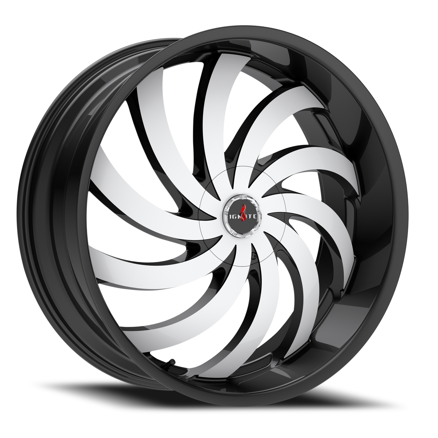 IGNITE G04 FLAME 22X9.5 24MM 6X135/6X139.7 GLOSS BLACK MACHINED | G0429560724GBM